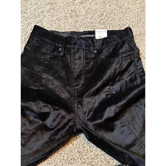 NEW Lucky Brand Bridgette Velvet Velour High-Rise Skinny Stretch Split Jeans 28 - Picture 6 of 12